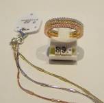 Bague et bracelet argent tricolore